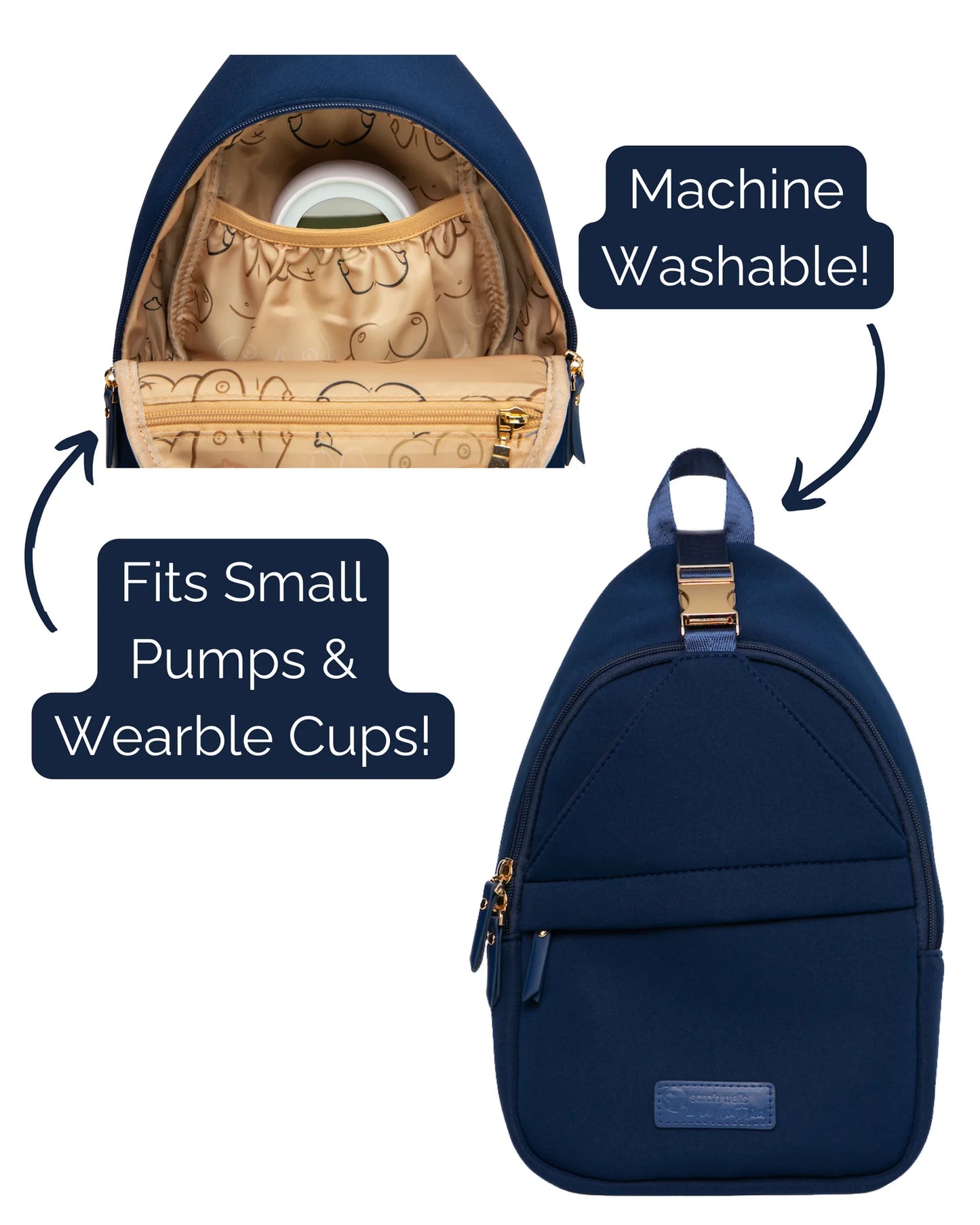 Allie Sling Pump Bag by Sarah Wells in Royal Blue