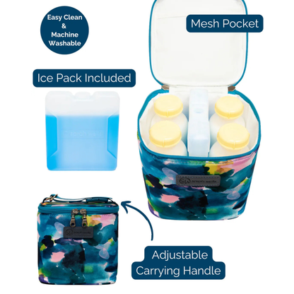 Sarah Wells Cold Gold Breastmilk Cooler Bag (Ice Pack Included) (Aquarelle)