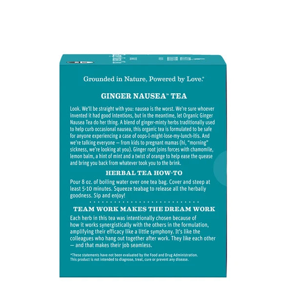 Earth Mama Organic Ginger Nausea Tea
