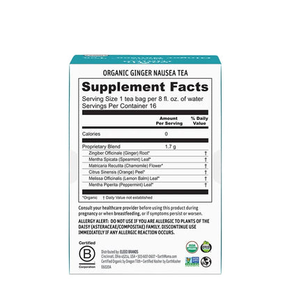 Earth Mama Organic Ginger Nausea Tea
