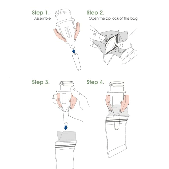 Milkbag Adapter — For Medela and Select Ameda Pumps