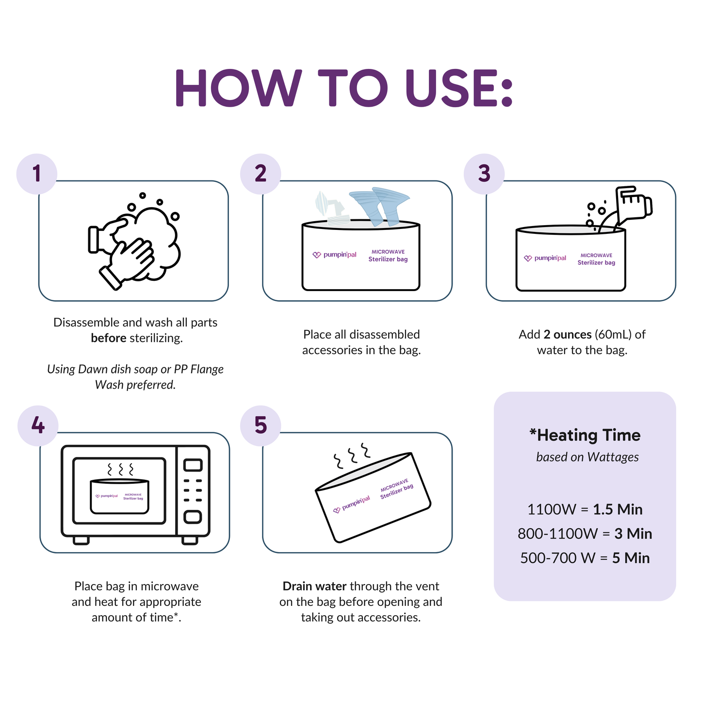 Pumpin' Pal Microwave Sterilizer Steam Bags — 10 Count