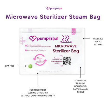 Pumpin' Pal Microwave Sterilizer Steam Bags — 10 Count