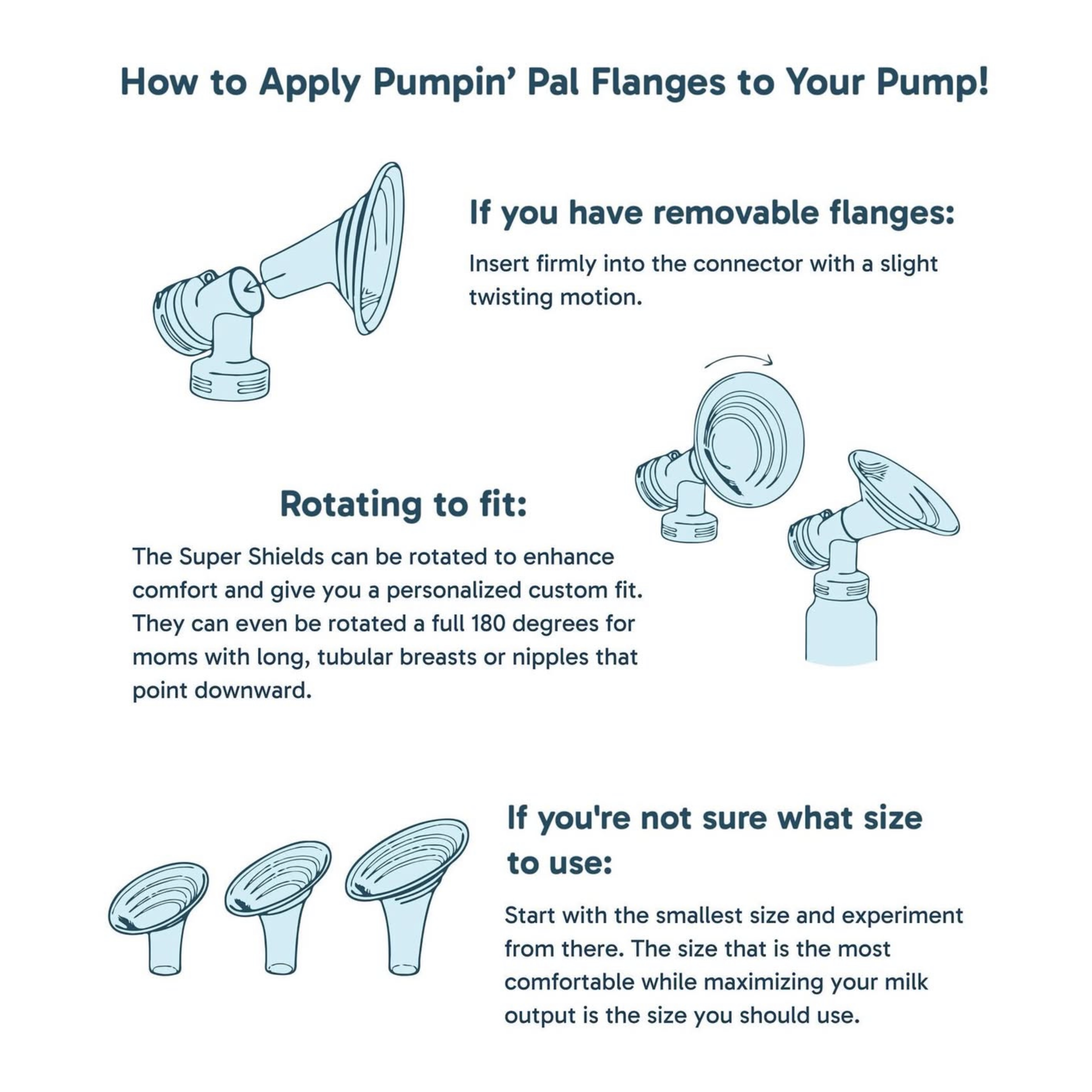 evenflo flange size chart Pumpin' Pal OptiFit Angled Flange Set – Pumpin Pal