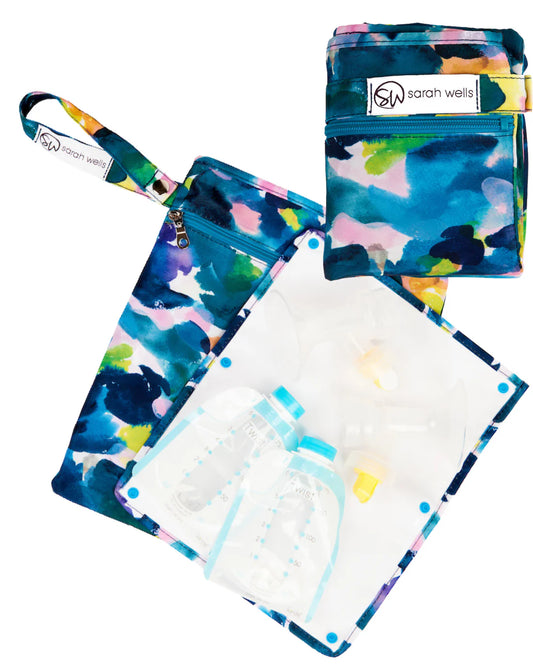 Sarah Wells Pumparoo Wet/Dry Bag with Staging Mat® (Aquarelle)