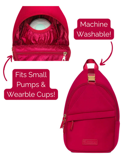Allie Sling Pump Bag by Sarah Wells in Red