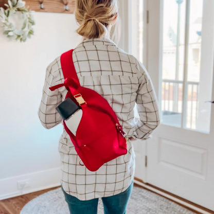 Allie Sling Pump Bag by Sarah Wells in Red